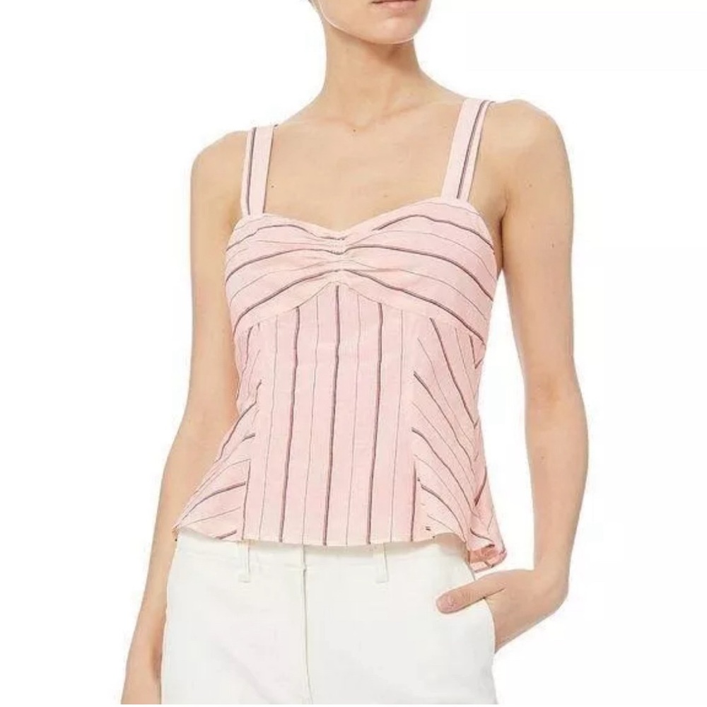 Intermix Zuri Pink Stripe Tank Top